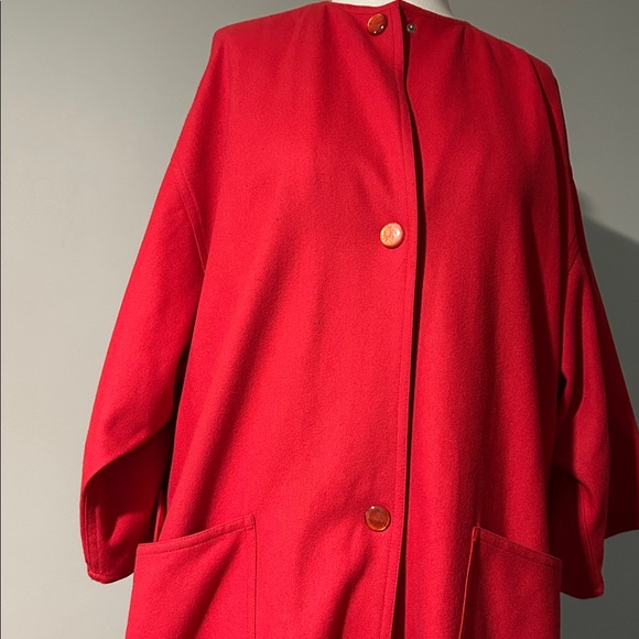 Weekend Red Button-Up Coat - Picture 2 of 9